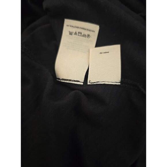 Rachel Roy Women V-Neck T Shirt Cold Zip Open Cold Shoulders Black Large Sexy - Picture 14 of 14